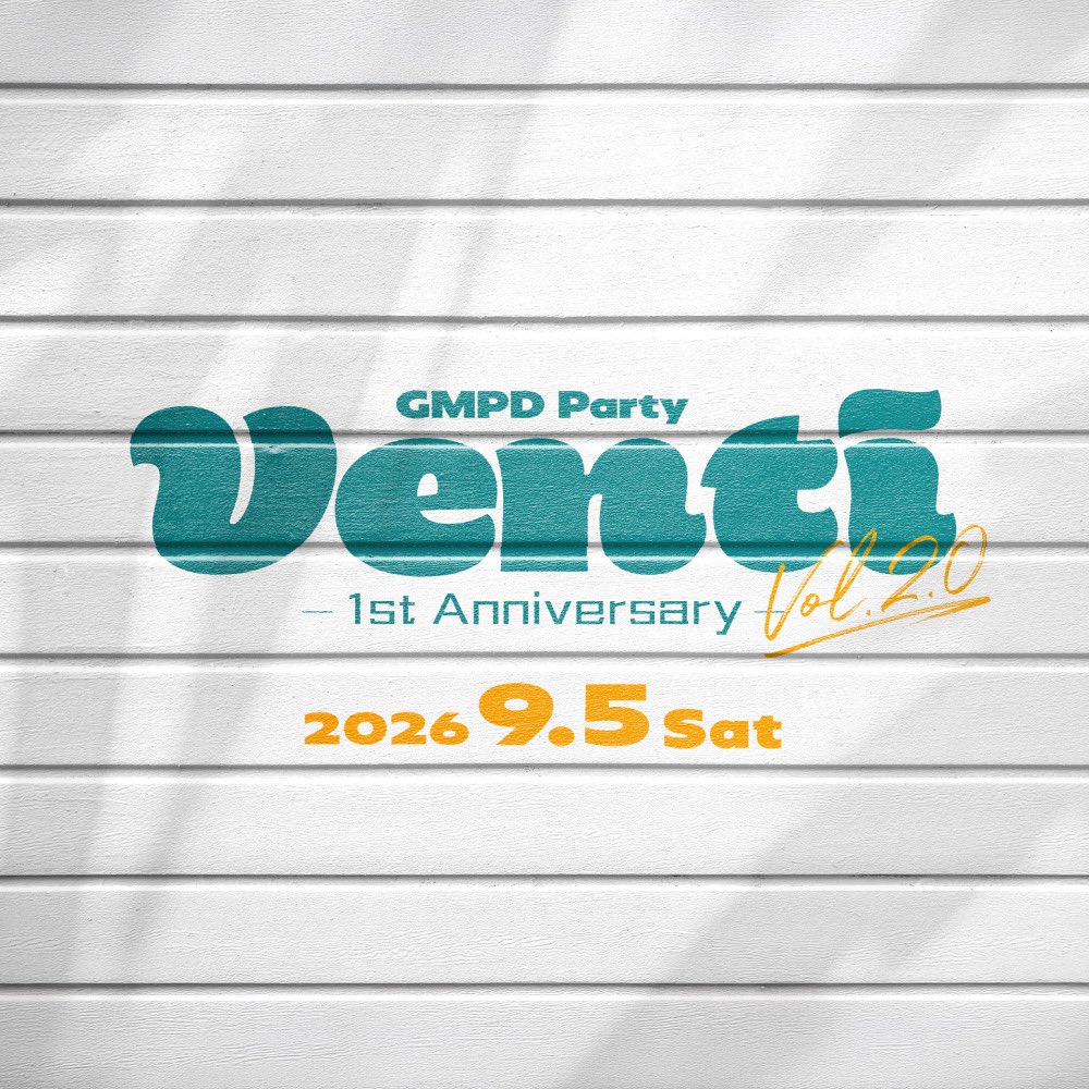 🪩2026/09/05(土)開催🪩Venti tweet media