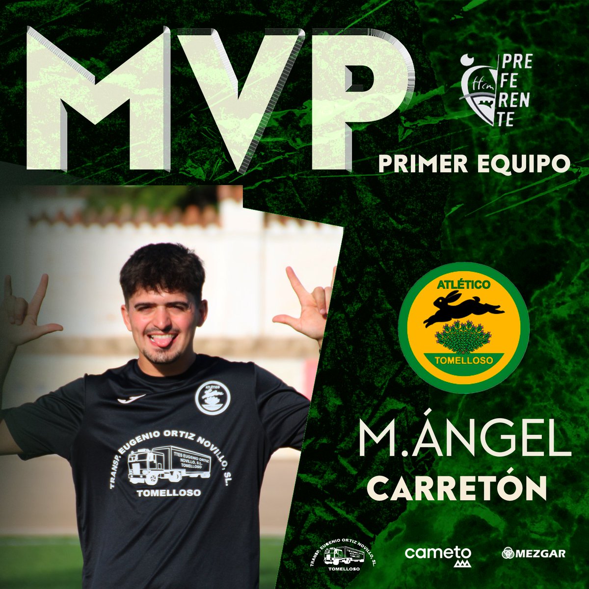 AtlTomelloso's tweet photo. 👉 MVP - PRIMER EQUIPO 👈

🥇 Carretón @macrrtn10 

⚽ Sumó un Hat-trick para el equipo🎯🔥.

Se movió bien entre líneas para generar espacios 👏 y enlazar con la parte de arriba 🔝.

¡Enhorabuena! 🎉

#AtléticoTomelloso #PrimerEquipo #Mvp https://t.co/3HVpXsmesF