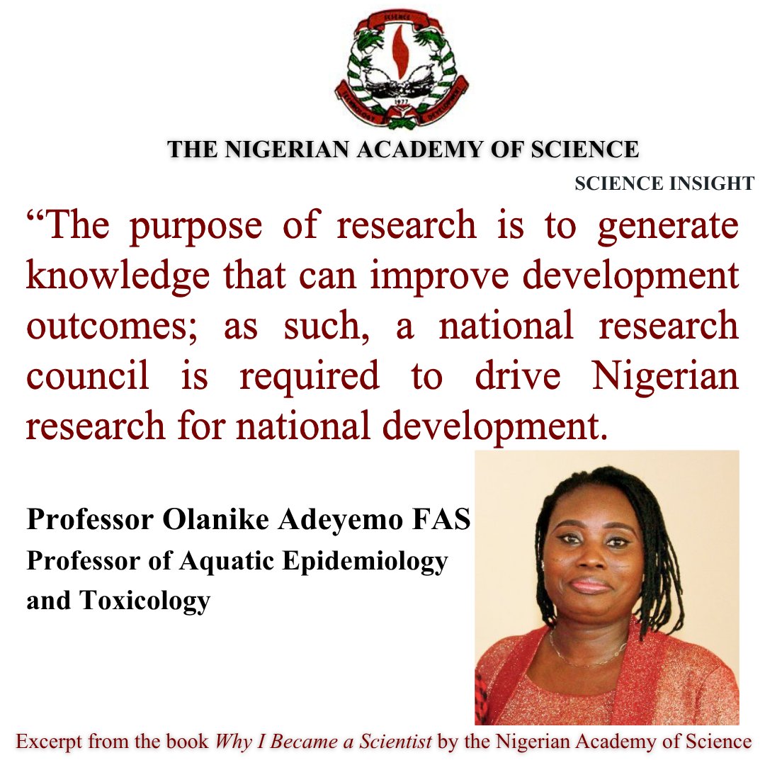 NgScienceAcad's tweet photo. Research must drive national development.
#scienceinsight #researchanddevelopment #research #womeninscience https://t.co/rjMFA4EgKQ