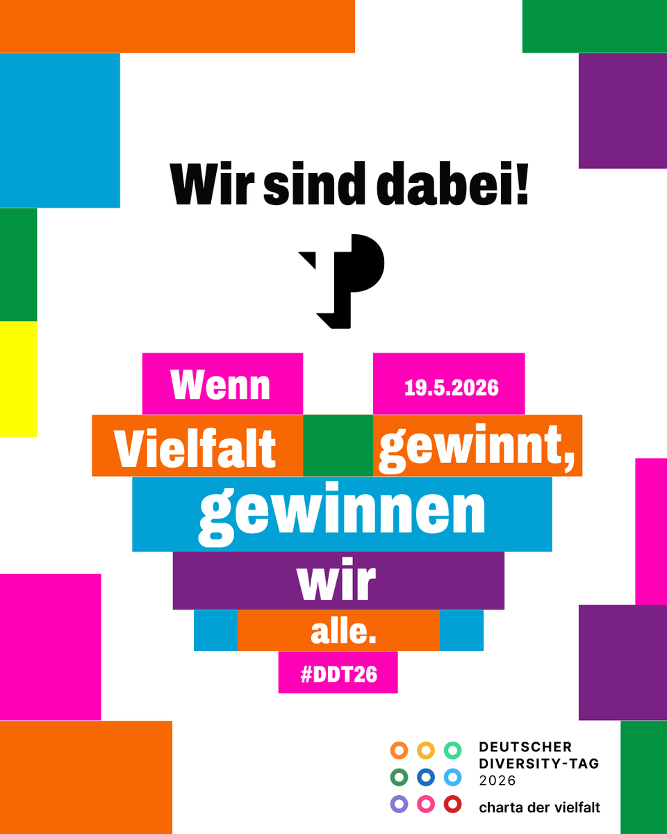TP_Germany's tweet photo. 🌈 Deutscher Diversity-Tag
Als Unterzeichner der Charta der Vielfalt stehen wir für ein Arbeitsumfeld, in dem Vielfalt, Respekt und Chancengleichheit gelebt werden. Unterschiedliche Perspektiven machen uns stärker – heute und jeden Tag. https://t.co/ni1su8SkKA