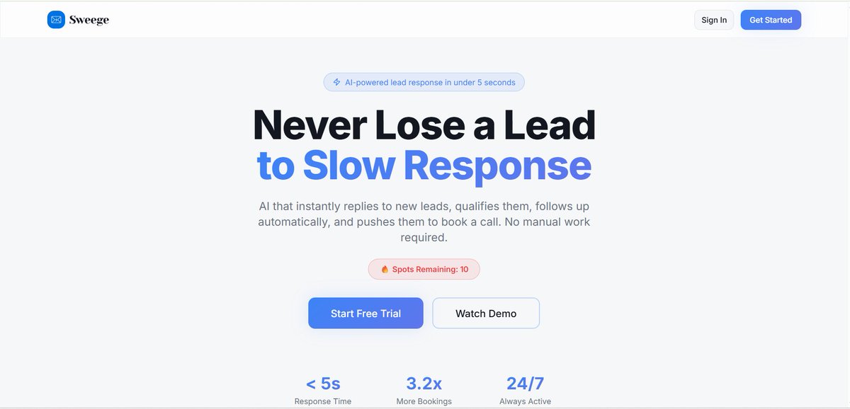 PreRevMarket's tweet photo. New pre-revenue startup published☘️

Sweege is an AI-powered lead management system.

-5 users
-JavaScript, Vite.js, React.js
- Asking price: $1.4k

Contact the founder: @kumailzaidi78 https://t.co/ZZWnGQQXOF