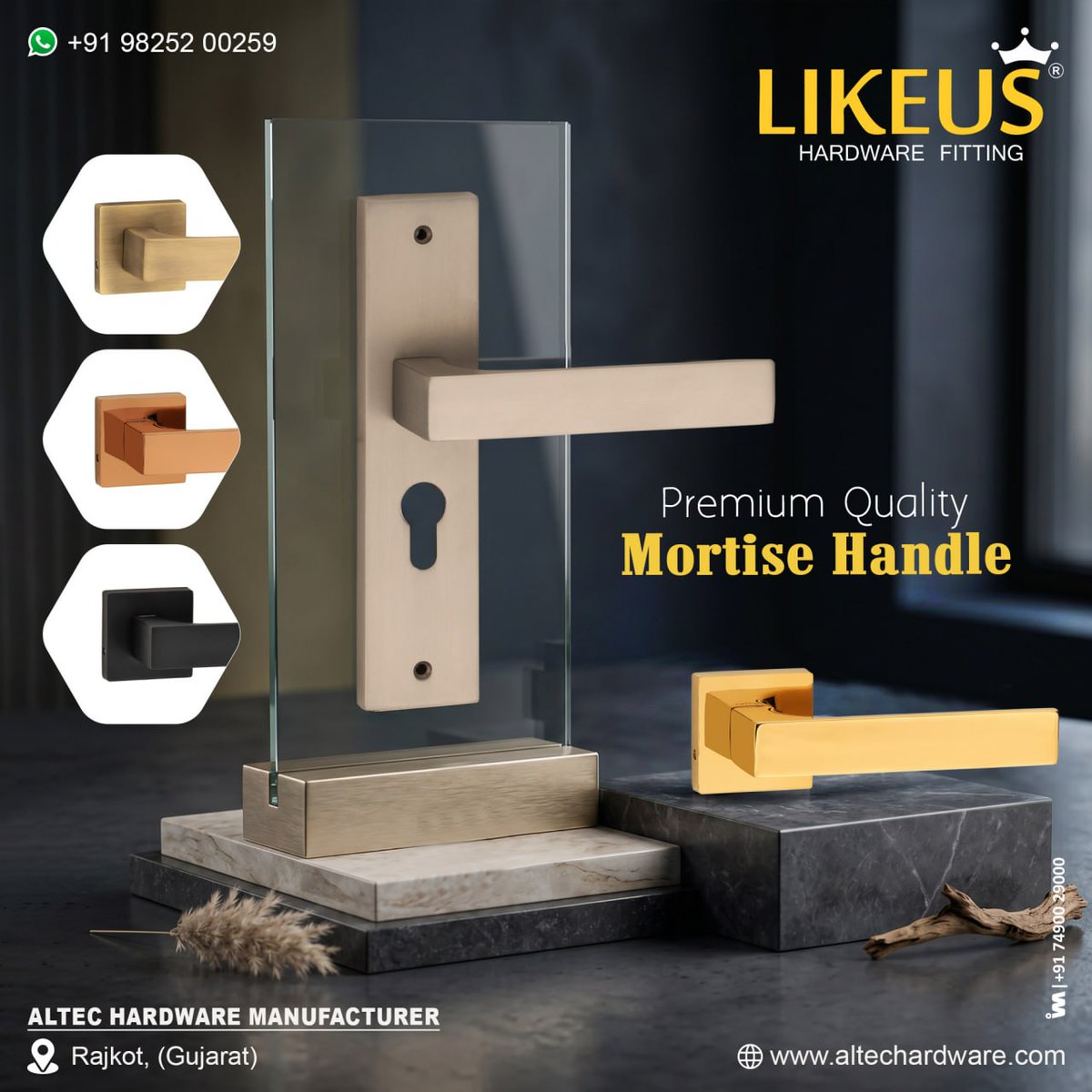 ibais_hardware's tweet photo. ALTEC HARDWARE MANUFACTURER (RAJKOT)
Mr. Jagdish: +91 98252 00259
Mr. Alpesh & Mr. Nalin
https://t.co/g6eOTcIes5
.
#MortiseHandle #DoorHandles #AltecHardware #LuxuryHardware #ArchitecturalFittings #InteriorDesign #PremiumHardware
.
@ibais_hardware https://t.co/GeBY9pmnvt