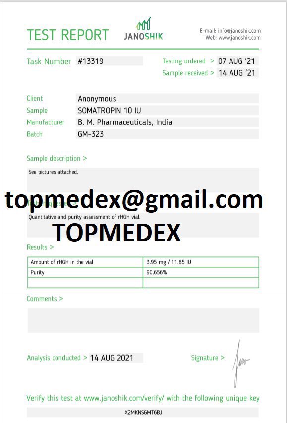 TOPMEDEX's tweet photo. HGH (Human Growth Hormone)          
ONLY FOR BULKS !         
#Somatropin BM Pharmaceuticals rHGH (100IU/box = 10 vials x 10IU)         
CONTACT US FOR MORE: 
https://t.co/IiaW6Bglxs https://t.co/DbjPpzIEuE