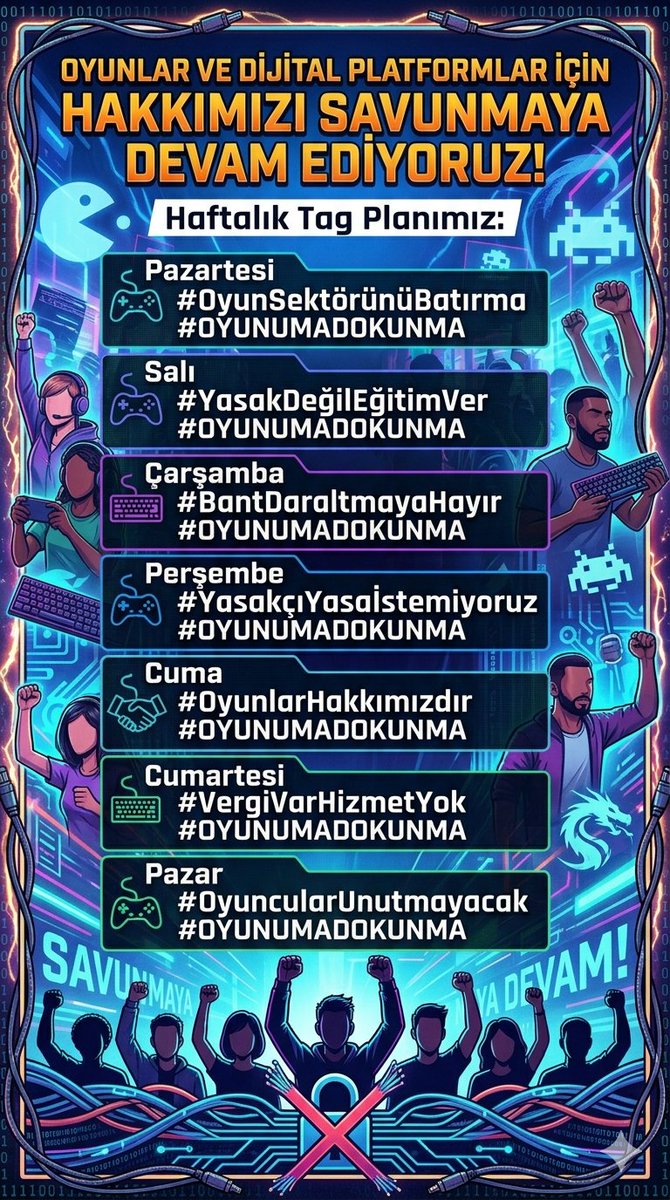 ozgurgenc_X's tweet photo. 11 Mayıs Pazartesi itibariyle tag planımız.

#OYUNUMADOKUNMA https://t.co/SyVU2A5VRo