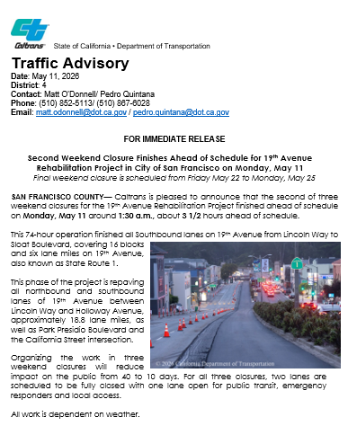 Caltrans District 4 tweet media