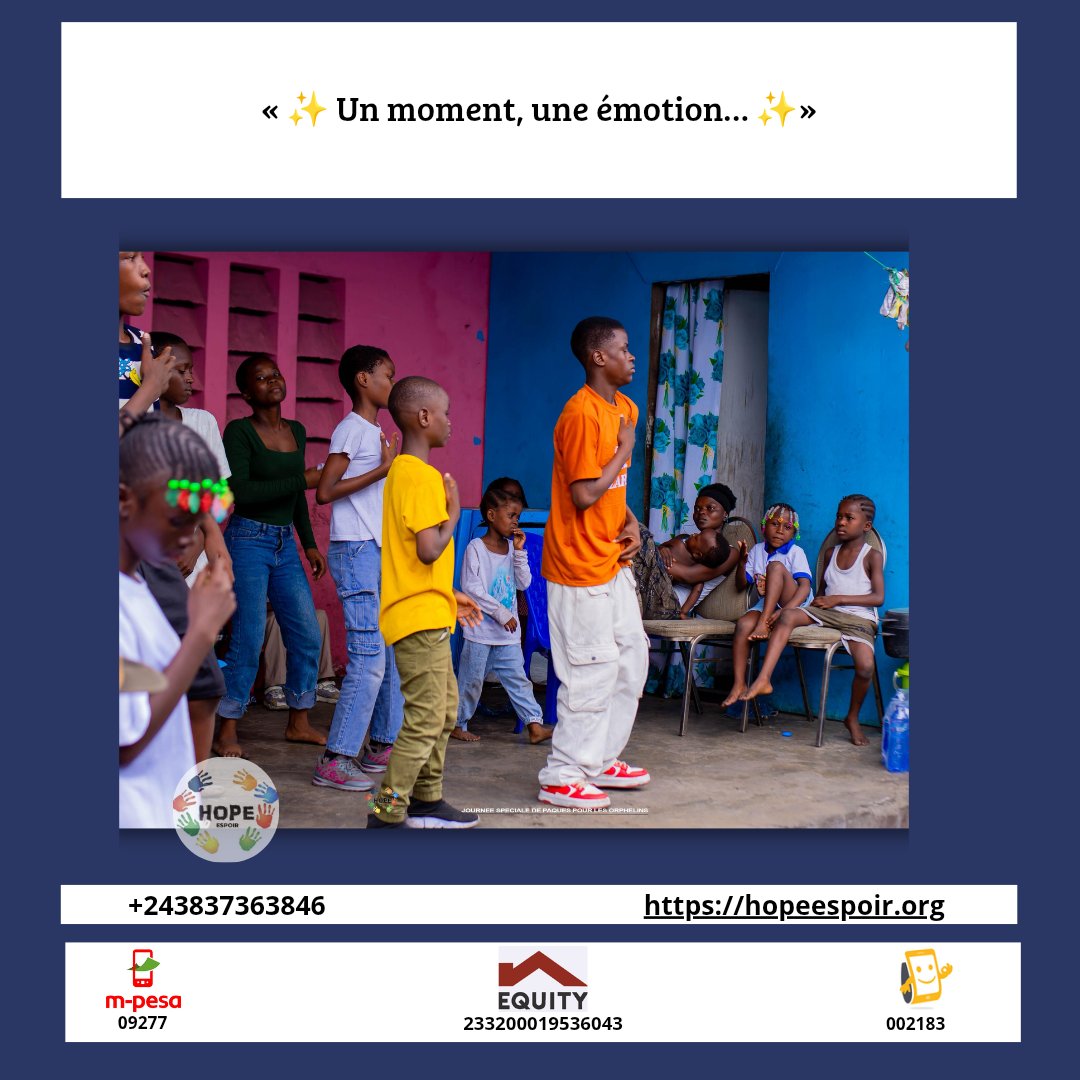 HOPErdc's tweet photo. ✨ Un moment, une émotion… ✨

À un instant de la journée, tout le monde riait, dansait, partageait… sans penser à rien d’autre qu’au moment présent 🤍

C’est dans ces instants simples que naissent les souvenirs les plus forts 💛 https://t.co/QxlBQhGWtZ