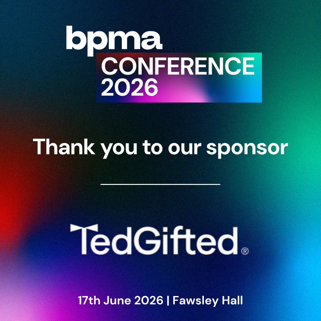 bpma's tweet photo. A big thank you to TedGifted for sponsoring the BPMA Annual Conference 2026!

We can’t wait to welcome you all to this year’s conference on Wednesday 17th June at the stunning Fawsley Hall, Northamptonshire.

Tickets available here: https://t.co/OMTI37Gxzc

#BPMAAnnualConference https://t.co/o54WTVP1pU