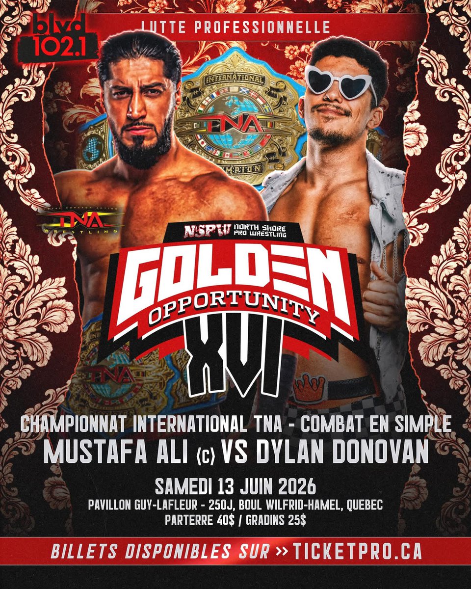 2DDylanDonovan's tweet photo. IT’S OFFICIAL!!
I challenged @MustafaAli_X for the @ThisIsTNA INTERNATIONAL CHAMPIONSHIP at @NSPW Golden Opportunity XVI 🔥🔥🔥
#DoubleD #YesLesBoys
#Nspw #TNA #Wrestling https://t.co/QiNVkeFOps