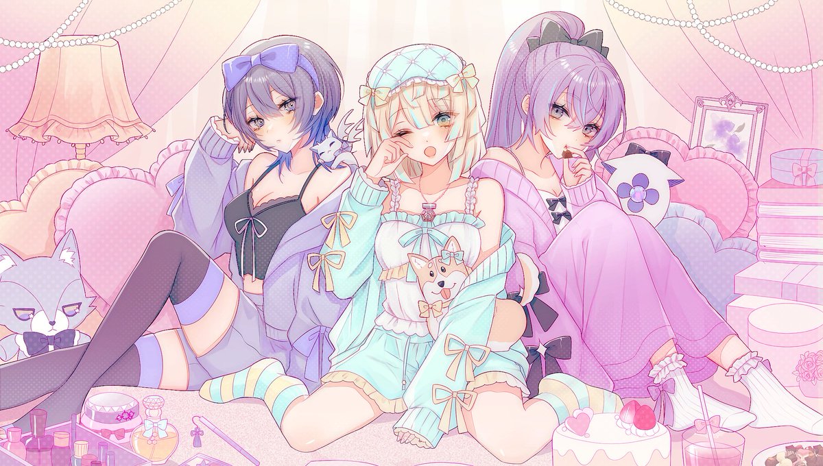 Sa_ku_ra147's tweet photo. ⚠️TS・捏造服
パジャマパーティー！！🎀
#楽屋のマナー #すけるべ #あうとロウ https://t.co/tb6moINUKZ