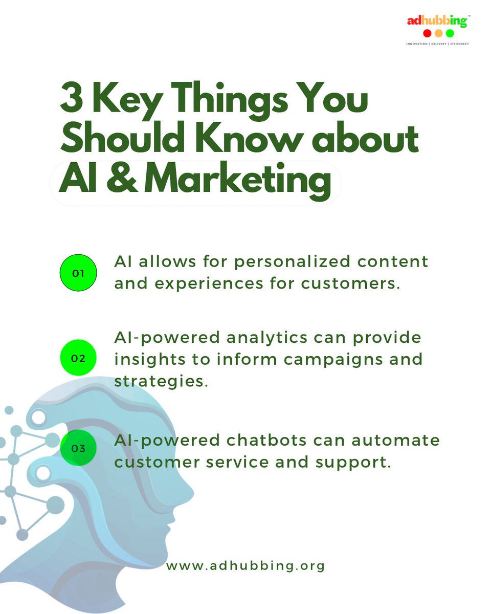 adhubbing_'s tweet photo. The brands dominating in 2026 all have one thing in common  AI in their marketing stack.
Here are 3 reasons why 🧵👇
#AIMarketing #MarketingTwitter #DigitalMarketing #AITools #FutureOfMarketing #MarTech #ContentStrategy #Automation #GrowthHacking #AIRevolution https://t.co/eVrvAo44eC