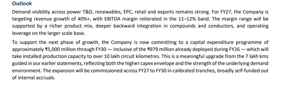 gaze_observer's tweet photo. V Marc India Limited (SME) H2FY26
#H2FY26 #Stockmarket #Nifty #Vmarc
➤ For FY27
✓ Targeting revenue growth of 40%+
✓ EBITDA margin in the 11–12% band https://t.co/3xbYncPTcb