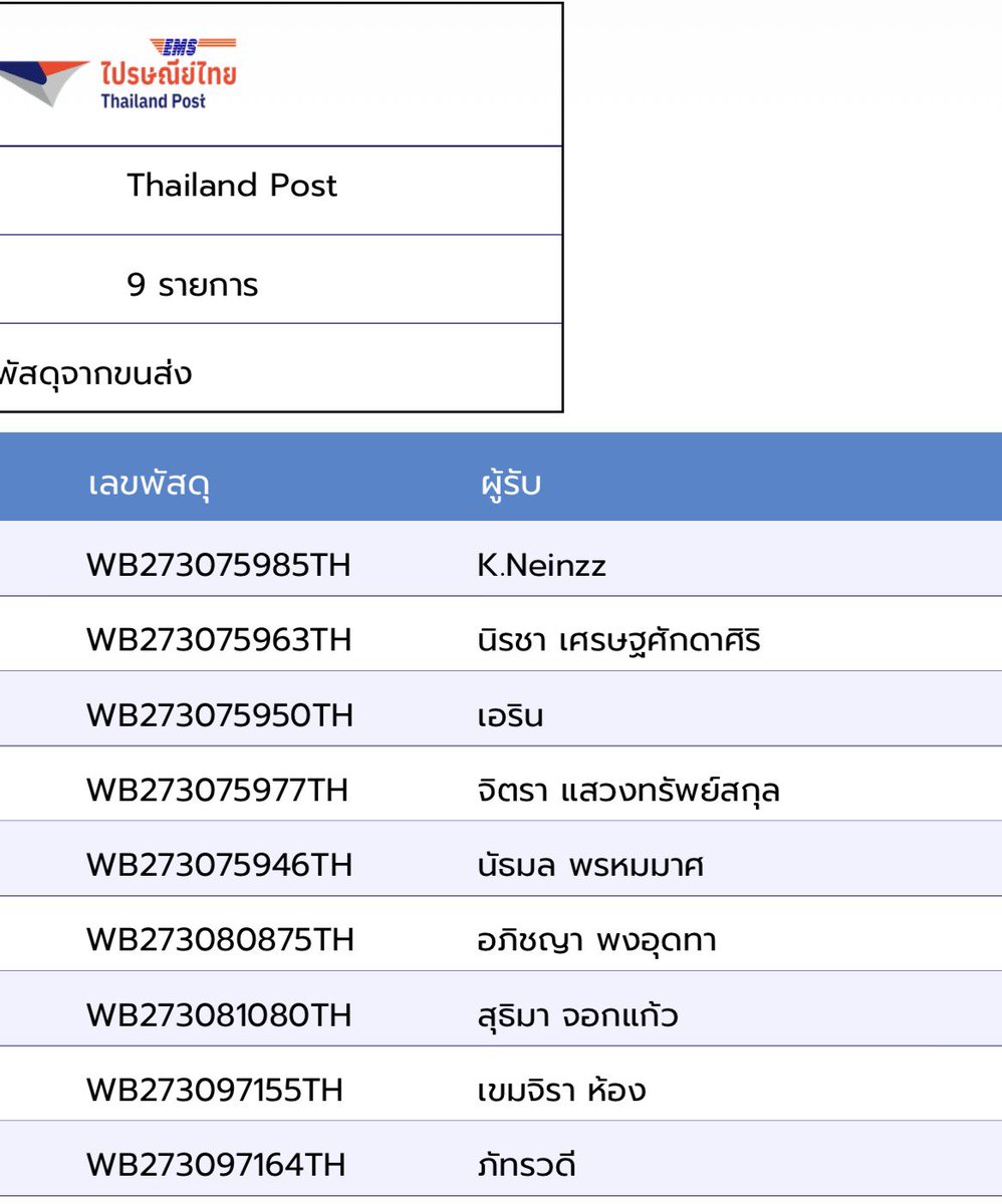 ปณ emsค่ะ ขอบคุณค่ะ #trackingprewbb
