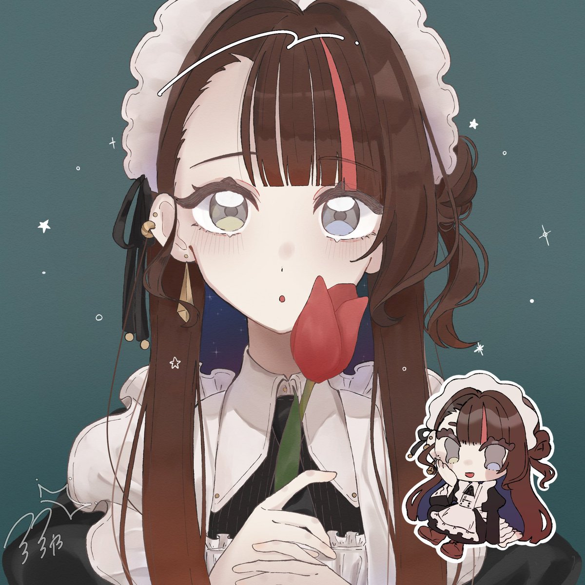 「メイドocちゃん」|羽話のイラスト