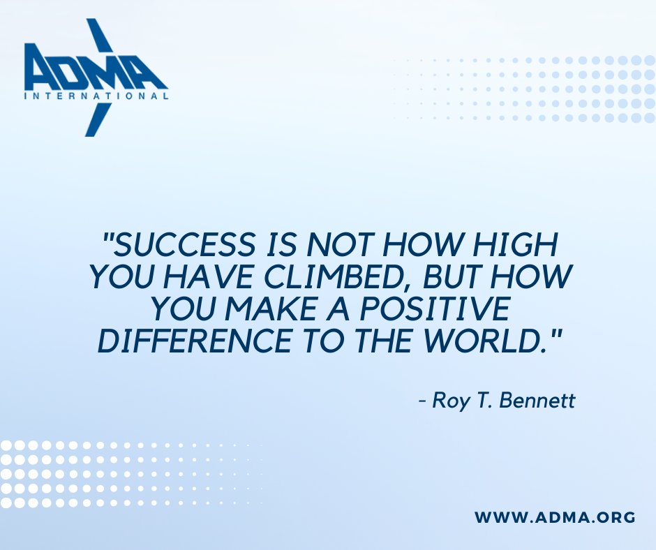 ADMAIntl's tweet photo. In aviation, making a positive impact is what truly matters. Let’s strive to improve our industry and the world around us through innovation and collaboration. https://t.co/HpBfTpPoDA  #ADMA #GeneralAviation #AviationManufacturers #AviationDistributors #MakeADifference https://t.co/8nfCOeRSCS
