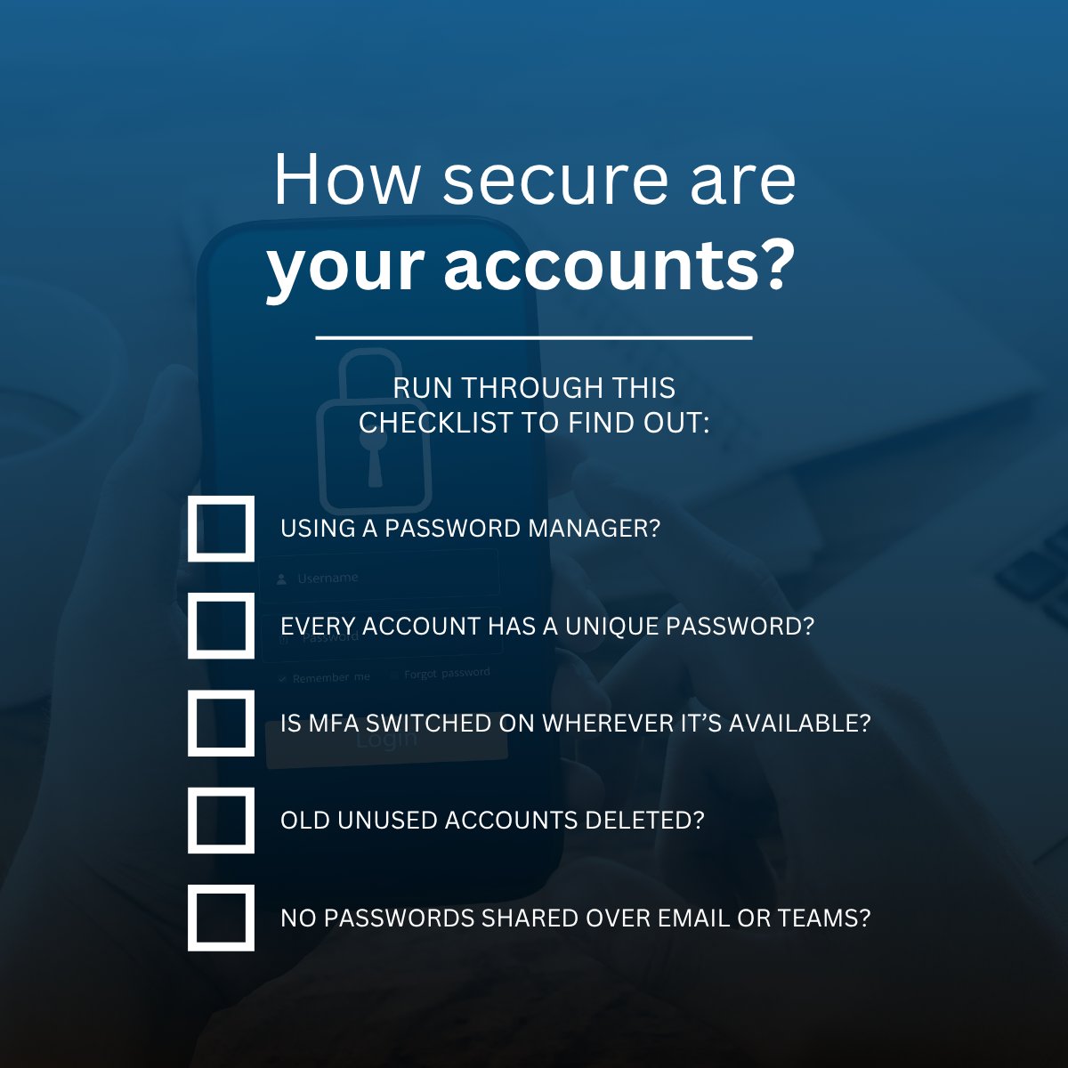 netplatformsltd's tweet photo. Still using the same password across multiple accounts? 

On World Password Day, make the switch to a password manager and MFA.

It takes 10 minutes and could save your business. https://t.co/uZj42VyJ3c

#WorldPasswordDay #CyberSecurity #MFA #PasswordSecurity #LondonBusiness https://t.co/mB2faqeoyp