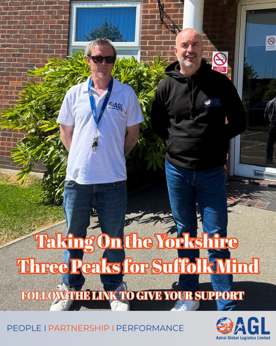 AstralGlobalLog's tweet photo. On 24th May, Matt Hope and Sam Read will be taking on the legendary Yorkshire Three Peak
Together, they’ll be raising money for the fantastic local mental health charity Suffolk MiND

Matt's fundraising page: https://t.co/yquInSvB0B
Sam's fundraising page: https://t.co/fibGiggLQZ https://t.co/geuk2api2R