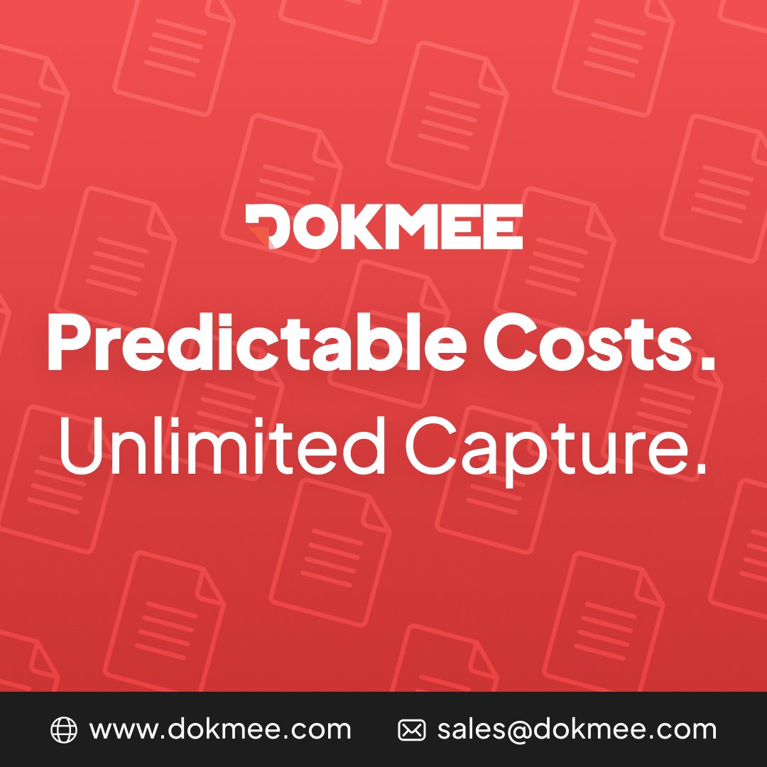 dokmeesoftware's tweet photo. Per-click scanning fees = silent budget killer.
Dokmee Capture: unlimited scanning, 80% faster data entry, OCR in 134+ languages. Zero per-click charges.
100% predictable costs. https://t.co/BWpgePnWxZ
#OCR #DocumentCapture https://t.co/OJPznsf8nu