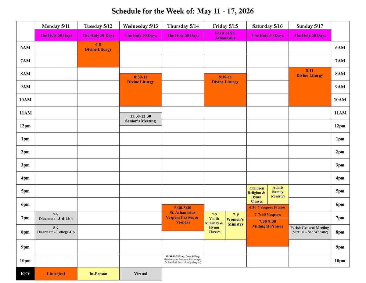 SMSA_NJ's tweet photo. The Weekly Liturgical Schedule has been updated! https://t.co/c0g73nrnve https://t.co/LNV9eQZJjB