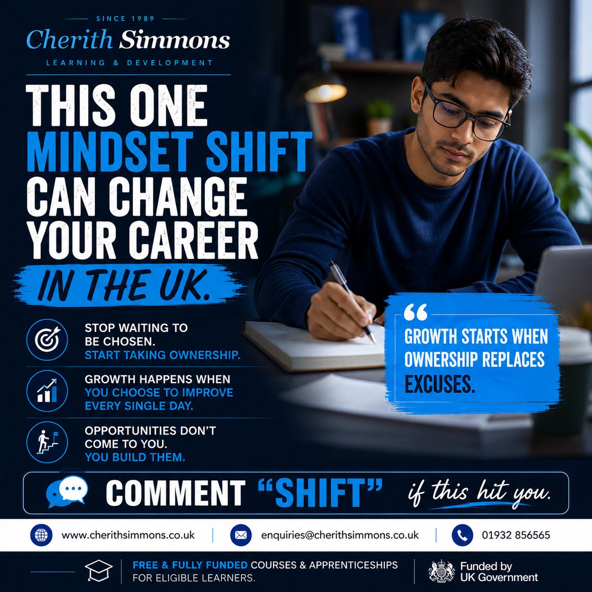 CherithSimmons's tweet photo. Growth starts when you stop waiting to be chosen.
Own your growth. Stay consistent. Become impossible to ignore.
Comment “SHIFT” if this resonates.
#CareerGrowth #GrowthMindset #UKCareers #ProfessionalDevelopment #CareerSuccess #Leadership #CareerProgression #PersonalGrowth https://t.co/xhMd2N6rKh