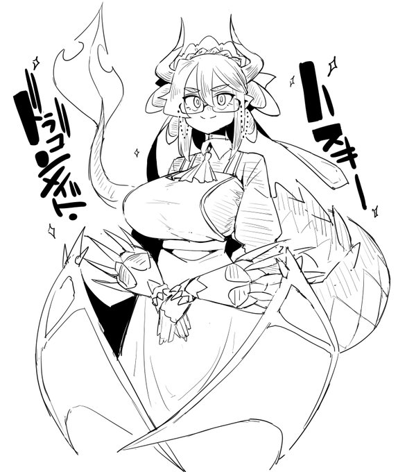 rkgk、メイドの日だったらしいので気軽にハスキーさん描けるかなチャレンジ