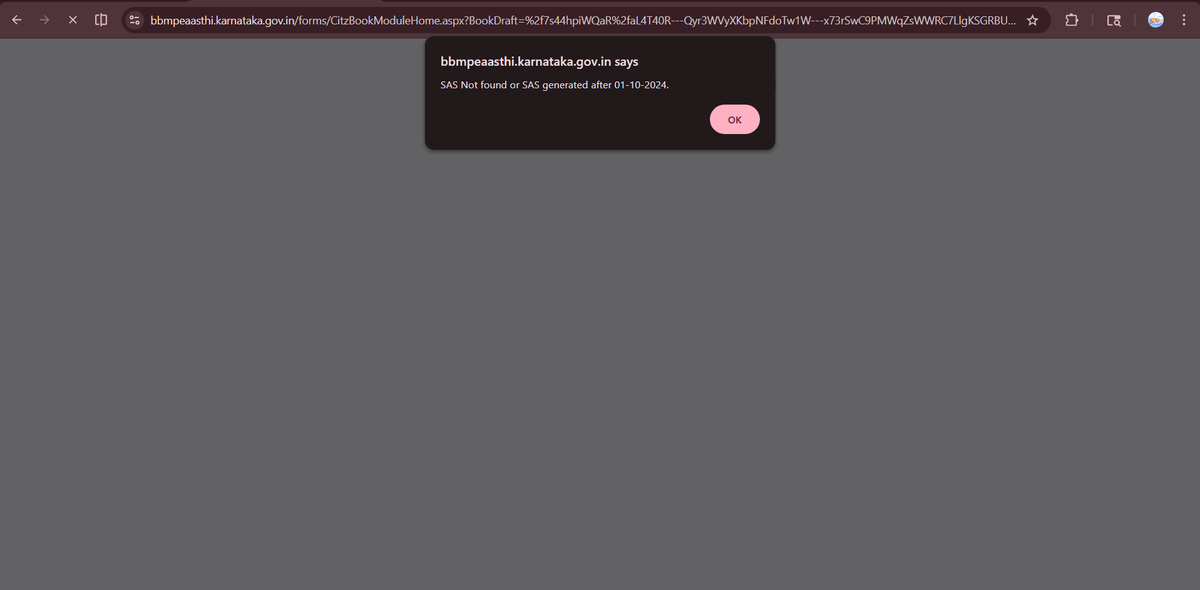thepepper_kid's tweet photo. @GBA_office I am unable to apply for new ekhata as SAS NO : 5920928642  is showing this error while applying for it.  I have been behind this for a week now and no one seems to understand how to fix this. Can you please help. Property Tax has already been paid. @GBAChiefComm https://t.co/HMETMEVYFc