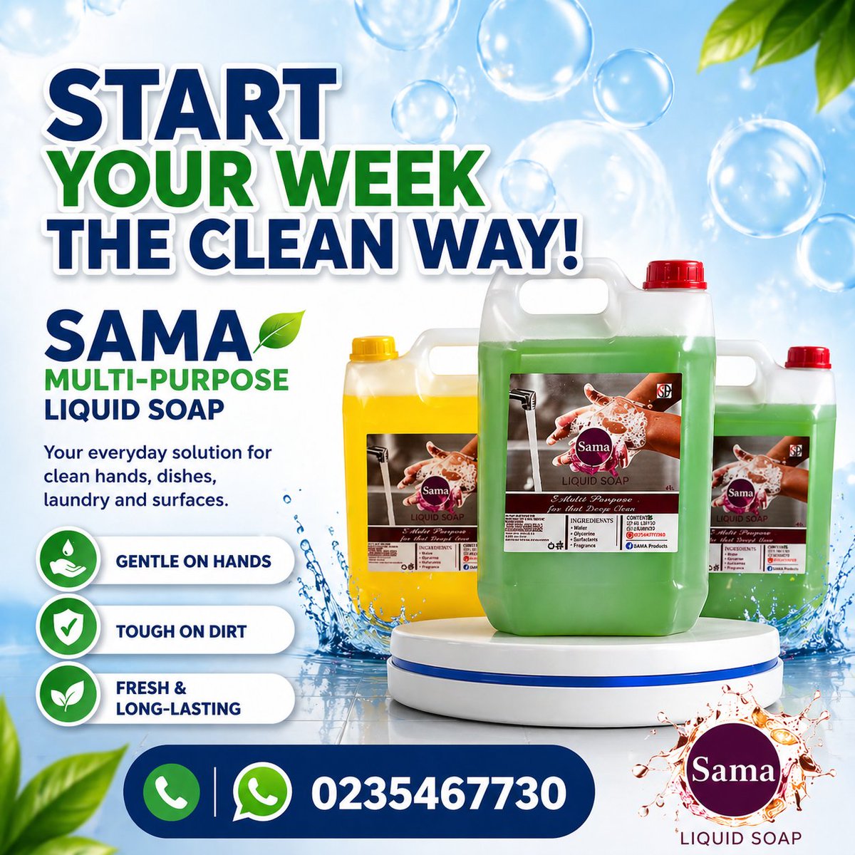 SAMAProducts's tweet photo. Multi purpose liquid soap 
Available at wholesale and retail price 
Call or WhatsApp us on 0235467730
Ghc50 https://t.co/sBfxRkiMNw