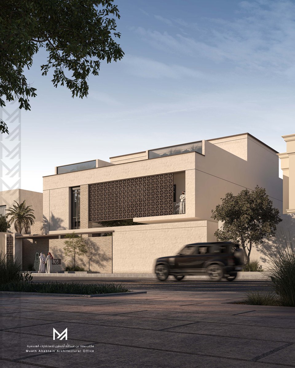 MAarchitectural's tweet photo. من مشاريعنا السكنية:

ڤيلا – مساحة 520 م.

حي #أجيال مدينة الظهران.

جاء تصميم المشروع امتثالًا لموجهات #العمارة_السعودية، وتحديدًا #عمارة_الساحل_الشرقي.

تجسيد لهوية الساحل الشرقي بأسلوب معاصر، عبر كتل حديثة ومشربية مستوحاة من البيذانة تعزز الخصوصية وتخفف أشعة الشمس على الحديقة. https://t.co/eJcJW97fGN