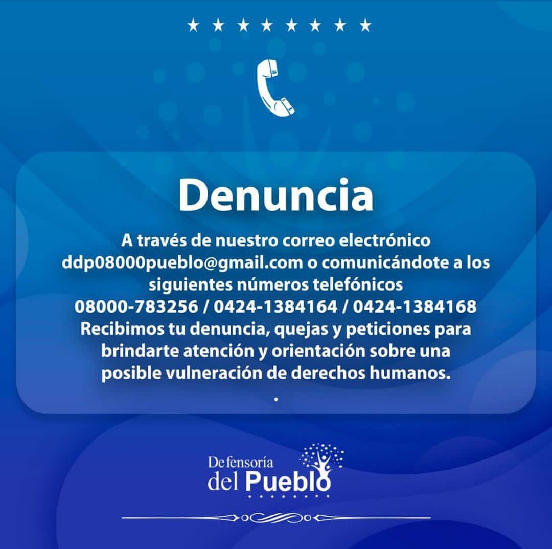 Defensoría del Pueblo / Miranda tweet media