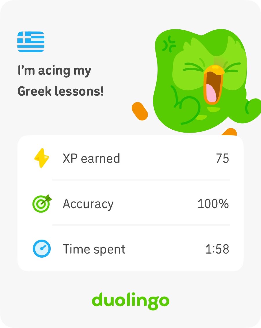 mrscampbell's tweet photo. I’m acing my Greek lessons! https://t.co/xGi4xV01Jq