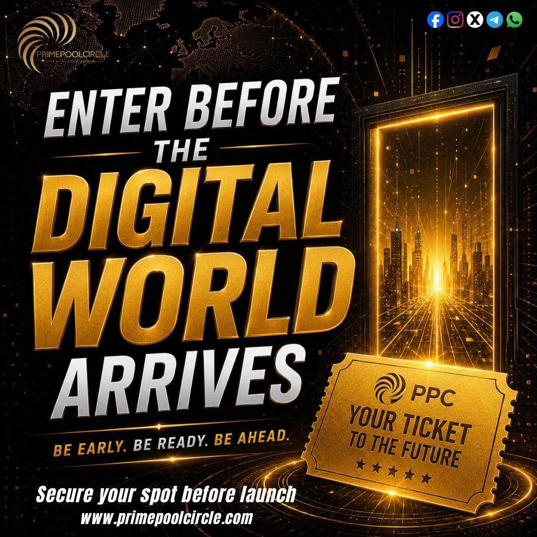 Primepoolcircle's tweet photo. 🚀 ENTER BEFORE THE DIGITAL WORLD ARRIVES 🌍✨
🎟️ Your Ticket To The Future Starts Here.
🌐 https://t.co/u40FtgDqkn

#PrimePoolCircle #DigitalWorld #FutureStartsNow #BeEarly #Innovation #PPC #FutureReady https://t.co/MmhRWyZ5KT