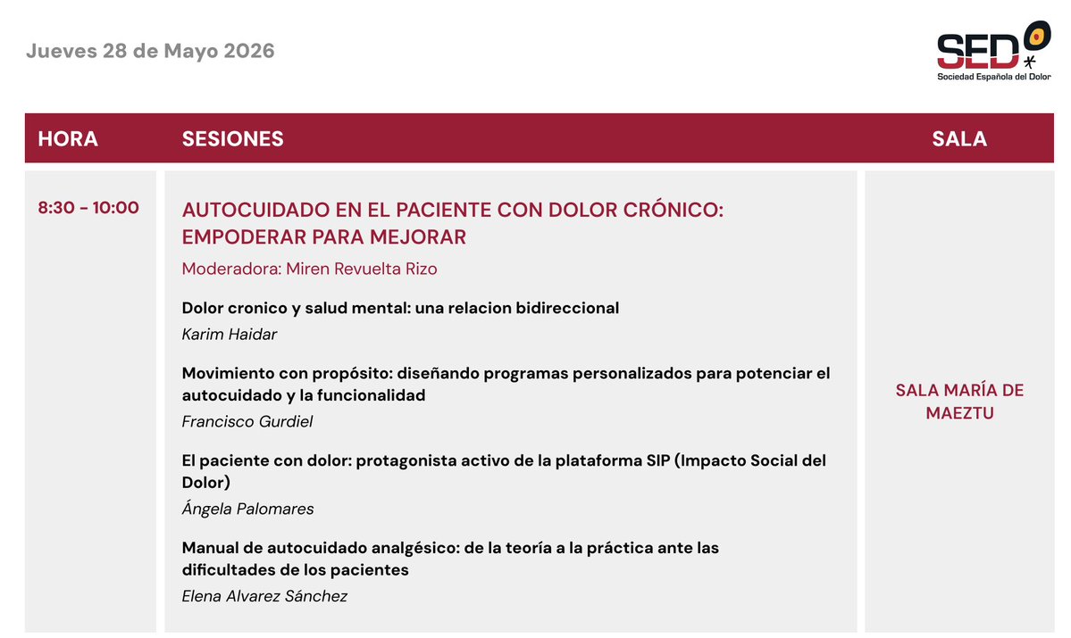 Sociedad Española del Dolor #SEDOLOR26 tweet media
