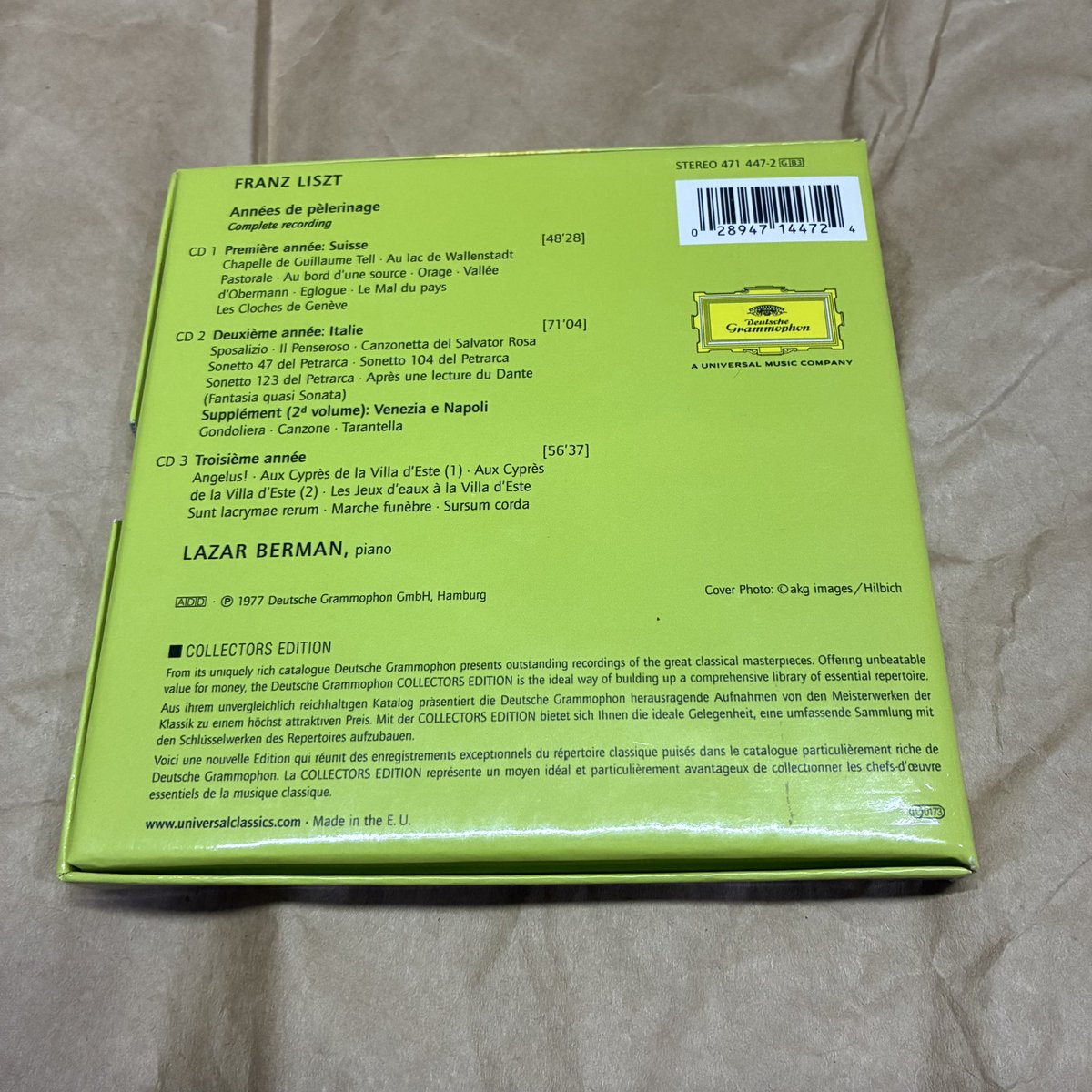 ラザール・ベルマンの芸術(3CD) 3CD 『ラザール・ベルマンの芸術』リスト:超絶技巧練習曲集、ロ短調