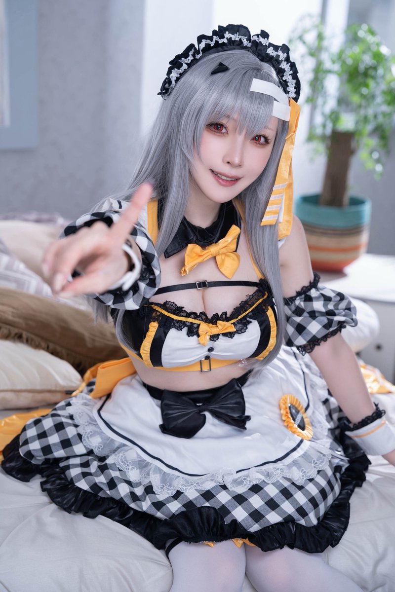 cosplay】 勝利の女神:NIKKE モダニア 💛 メイド #NIKKEcosplay