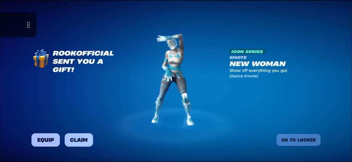 TropiTick's tweet photo. Thank you so much @RookOfficial_ for the New woman emote from the like goal 💖🥹🫶🏻 #RookLegit https://t.co/4ivgk8V6tw