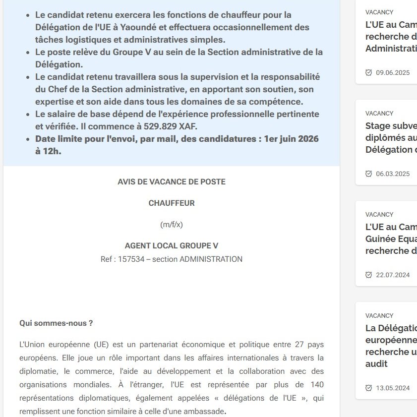 L'UE au Cameroun et pour la Guinée équatoriale tweet media