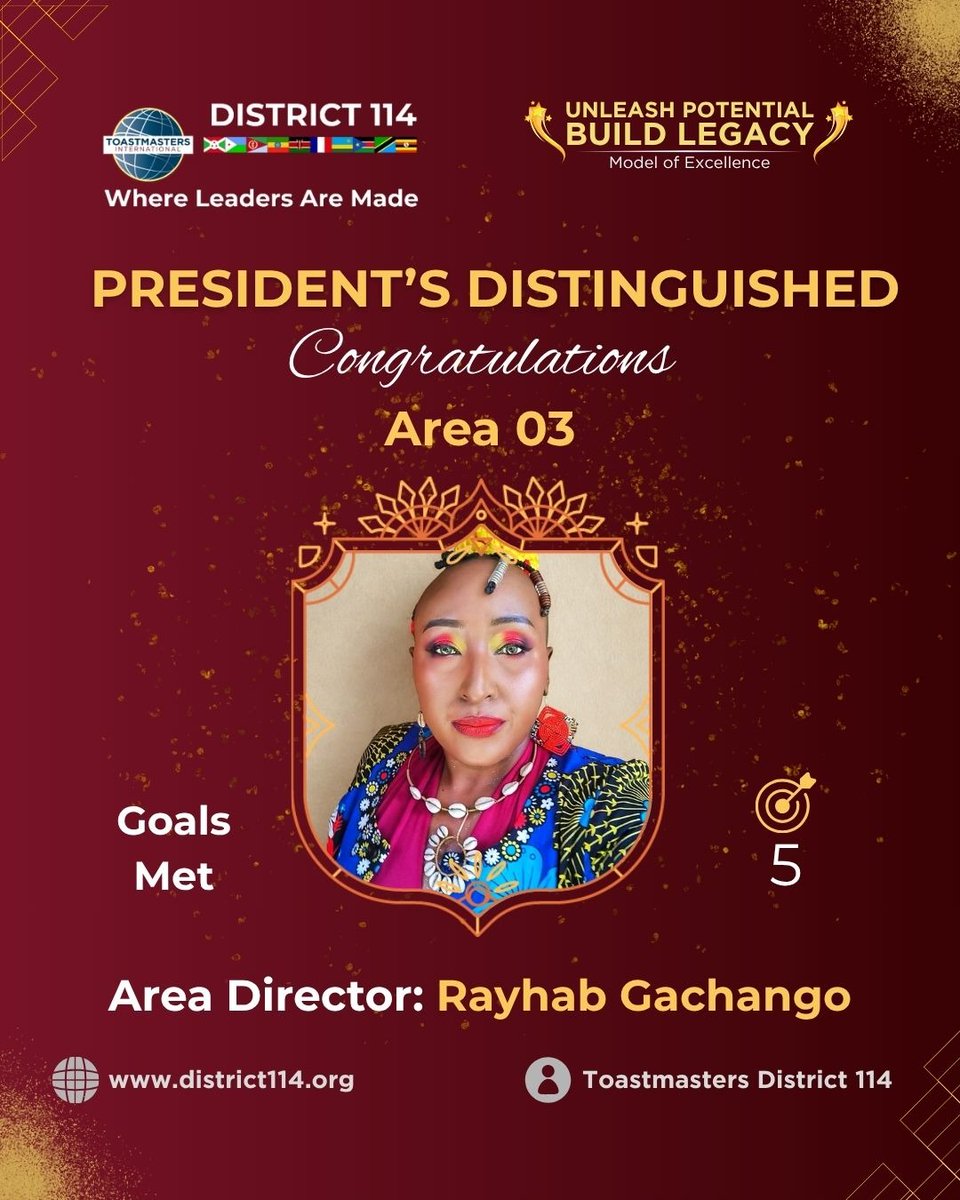 Toastmasters East Africa (District 114) tweet media