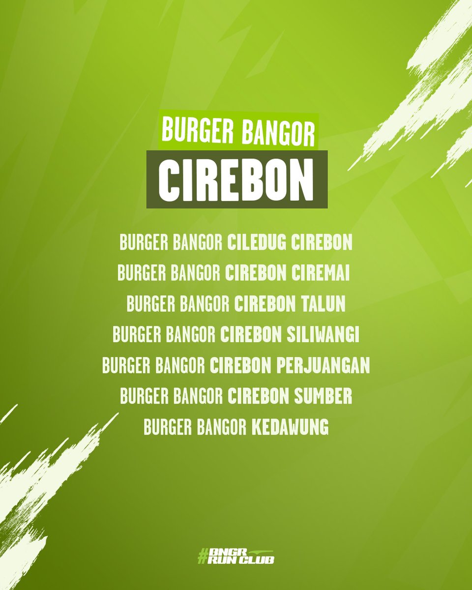 burgerbangor_'s tweet photo. Runners Cirebon, absen dong 🙌

Bangor Run bakal hadir di Cirebon bulan ini 🤭
Jangan kalah rame ya sama runners Jogja
Pendaftaran 100% GRATIS!
🗓️ 31 Mei 2026
📍 TBA

Minbar juga lagi buka peluang collaboration partner buat event ini. Detail lengkap cek poster ya! https://t.co/3o1MQ9BKL3