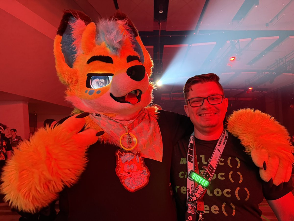 Sawyerdotwolf's tweet photo. Photo with @CyberKitsune at #fwa2026 https://t.co/gjfa2Ioljo