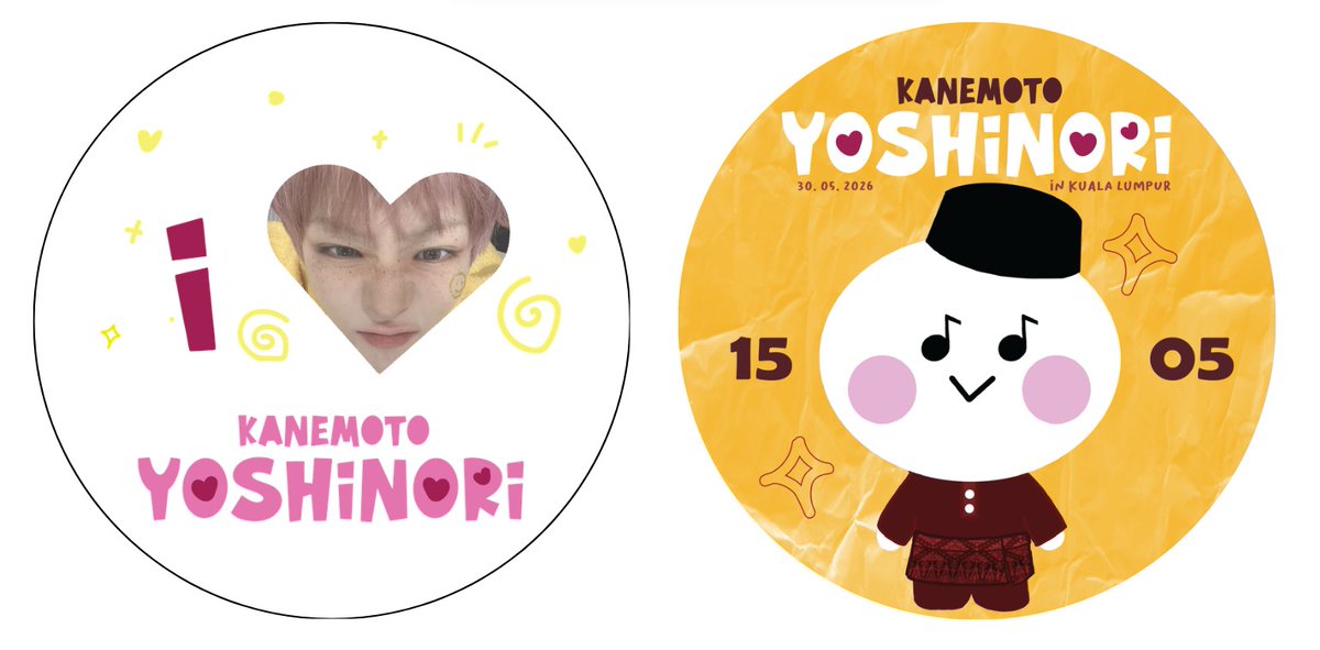 TREASURE PULSE ON IN KL⋆✴︎˚｡

♡ Pin Badge 44mm ♡

☘︎ each person get 1 design, trade get both
☘︎ dm me to trade!
☘︎ rt &amp; like are very appreciated ♡
☘︎ just say “hi” to me on d-day
☘︎ kindly tag me if you get these 

#TreasureinKL #pulseoninKL