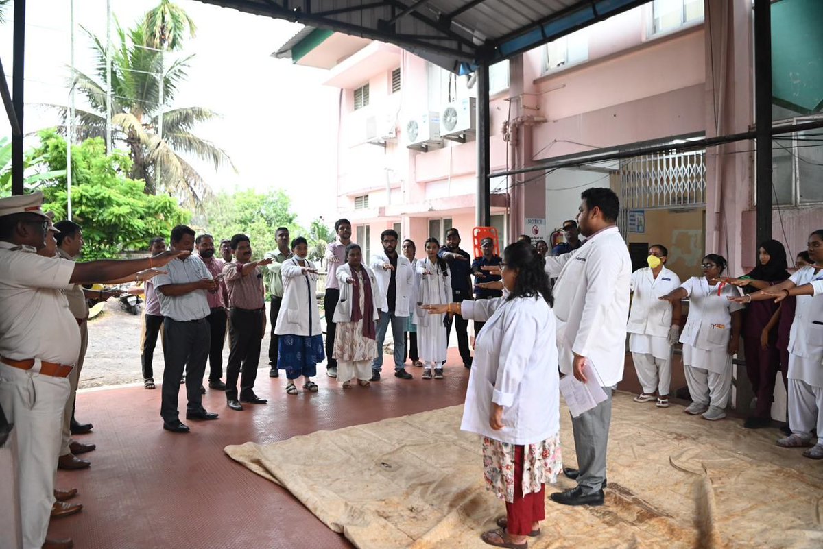 Healthandaman's tweet photo. As part of Fire Safety Week (May 4–10), a fire safety mockdrill was conducted at G.B. Pant Hospital, ANIIMS, in coordination with Fire &amp; Police Dept. of A&amp;N Admin. Healthcare workers actively participated, boosting emergency preparedness, patient safety &amp; institutional resilience https://t.co/DeyKCMYQ9I
