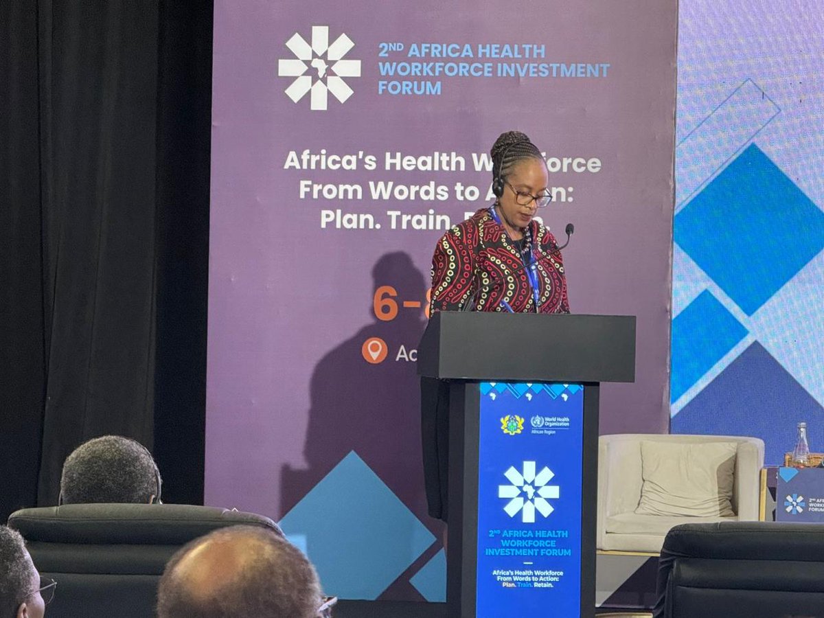 medwma's tweet photo. WMA President @mdjkitulu moderated Session II on “Transforming Health Professions Education in Africa” at the 2nd Africa Health Workforce Investment Forum in Accra, Ghana.

“Transforming education means moving from words to action,” said Dr Kitulu.

#HealthWorkforce https://t.co/wQQexmMF8P