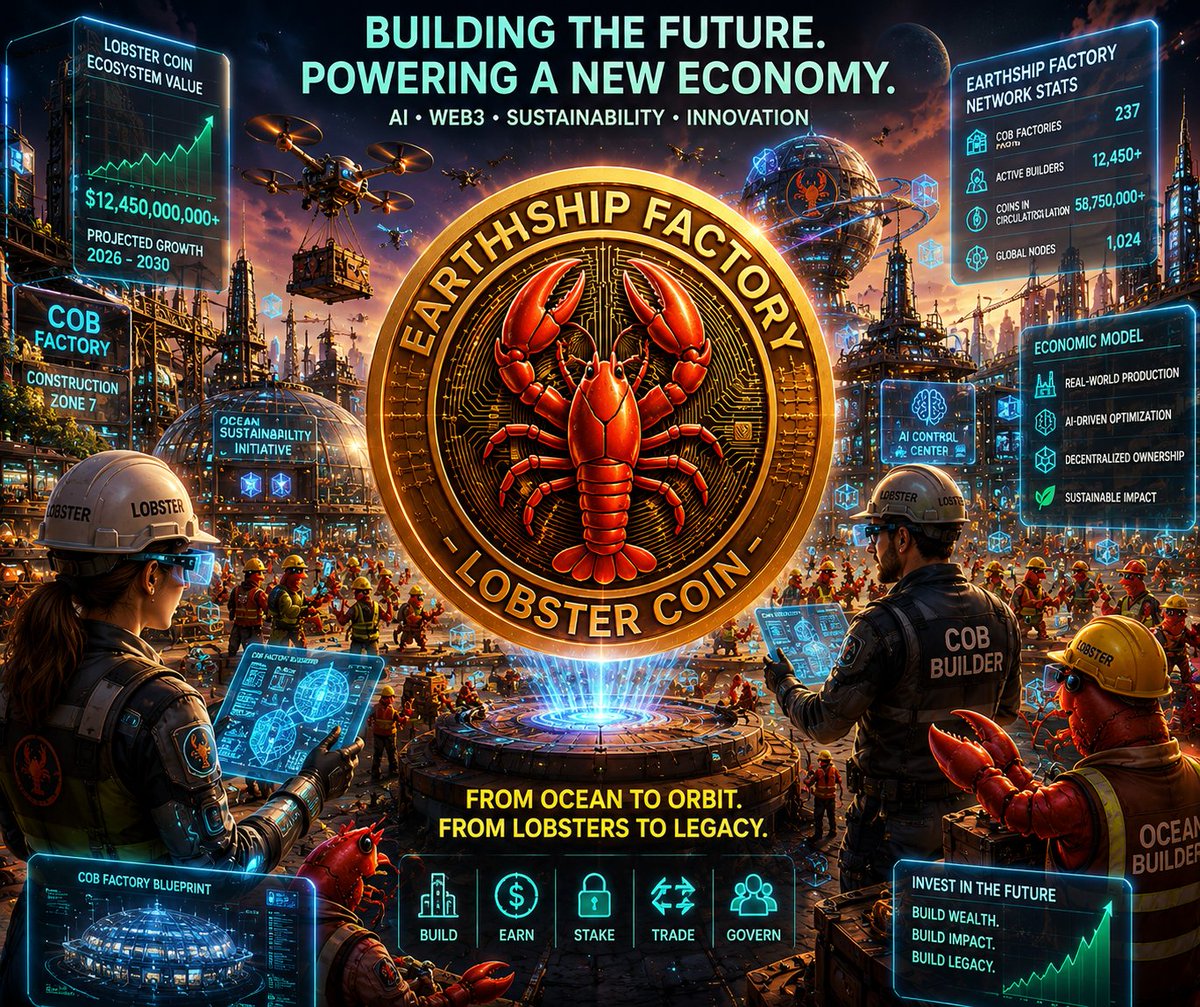 Earthship Factory - Lobster Coin: Fast cheap AI chip mini factories. Designs based on earthships, cob homes,  regenerative architecture, etc..
docs.google.com/document/d/1Vt…