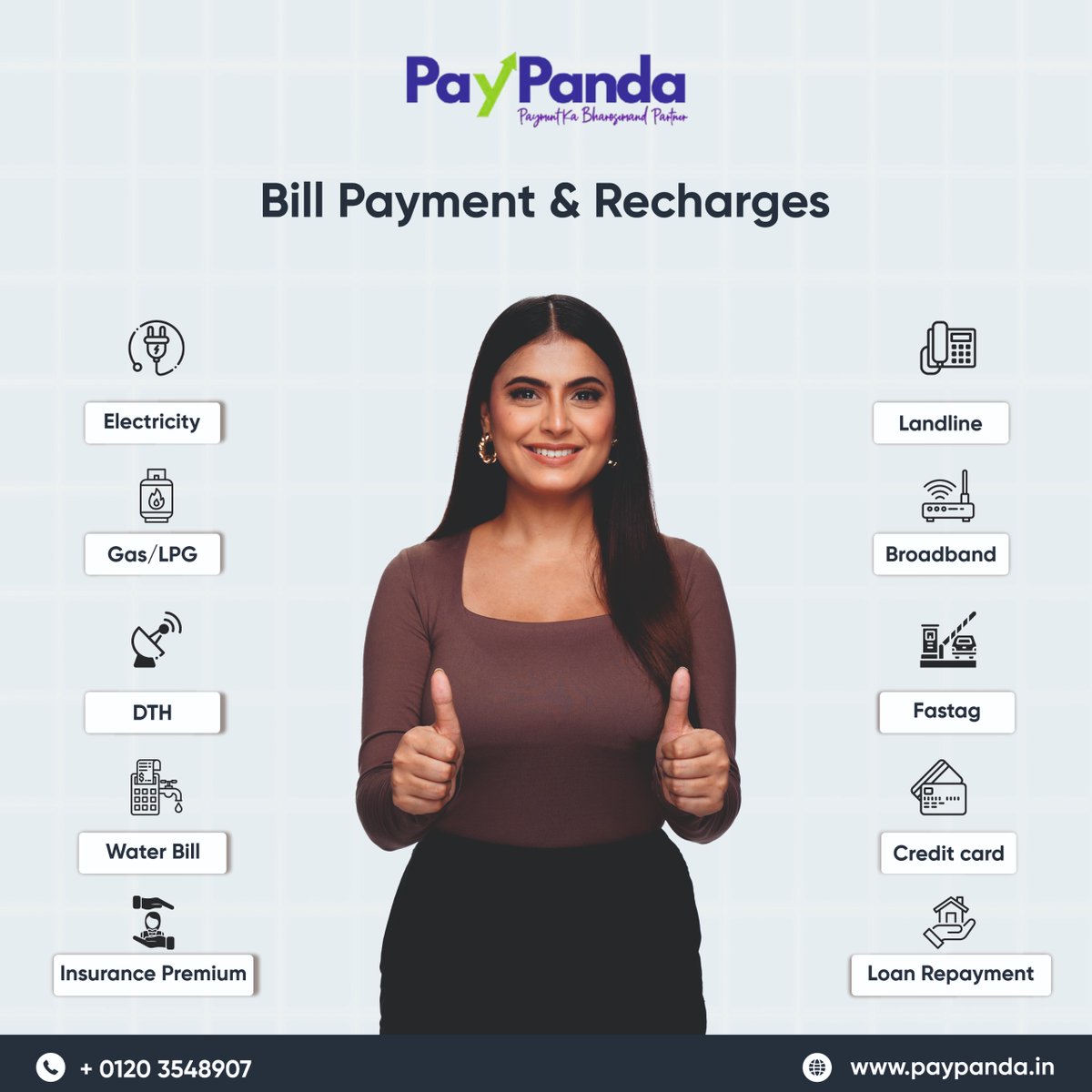 PayPandaIndia's tweet photo. ग्राहकों क�� हर प्रकार के रिचार्ज और बिल का भुगतान करे।  अपने दुकान को बनाये बिल भुगतान केंद्र और अपनी आमदनी दुगुना बढ़ाये। हमें सम्पर्क करे Help Line No - 0120  3548907 और विजिट करे https://t.co/lfSiOZGYWb 
#BBPS #paypanda https://t.co/YCUacRzT6k