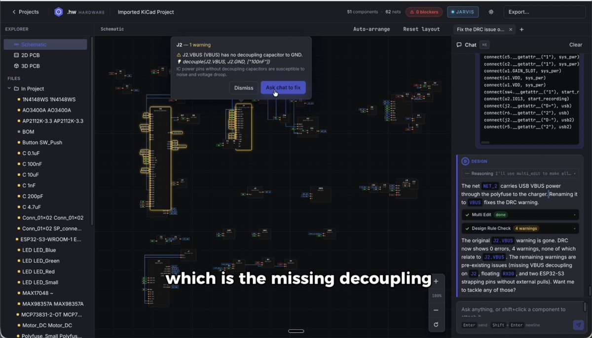 ChihYang04's tweet photo. Your schematic looks like this, and engineers still don't have a way to check whether there are any missing components. 

So we built software where you can import your schematic and run testing and debugging.

Let me know if you have the same problem. https://t.co/DM8jHsUiHM
