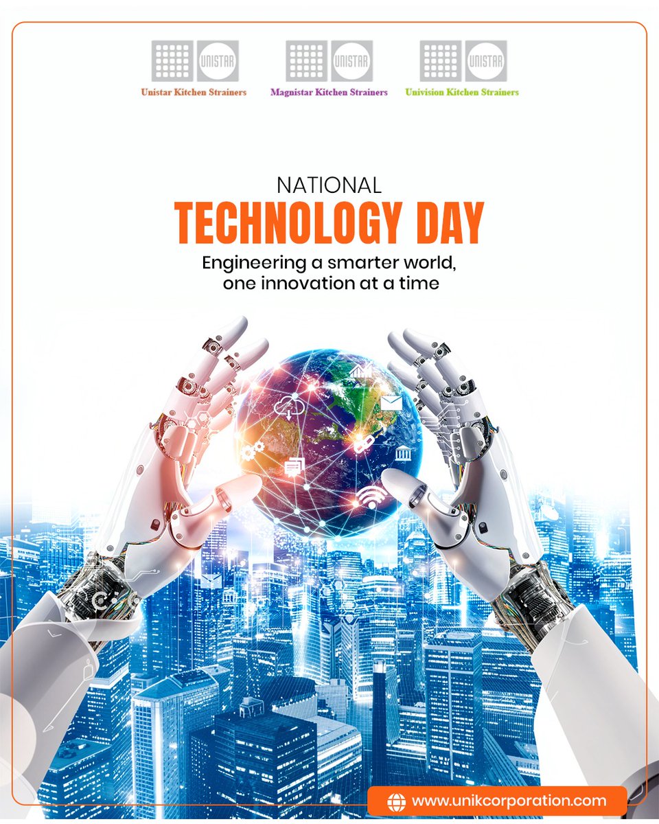 UnikCorpo's tweet photo. Technology is not just advancement - it’s the foundation of progress and growth.
#NationalTechnologyDay #TechnologyDay #Innovation #TechForFuture #DigitalTransformation #FutureOfTechnology #InnovationAndGrowth #TechInnovation #TechnologyMatters #SmartFuture https://t.co/hFYVCOb8Is
