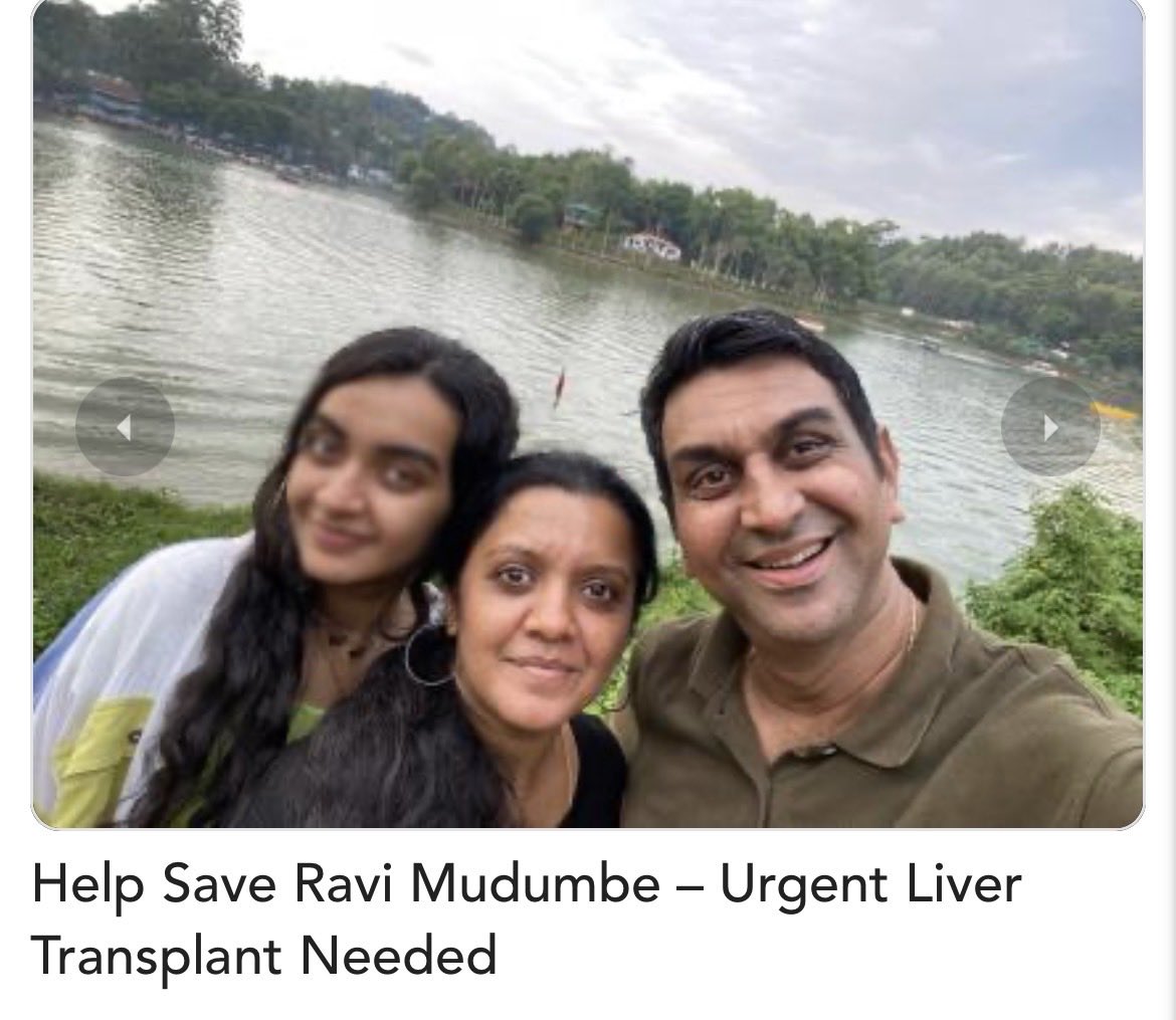 Sharmishta__19's tweet photo. Hi everyone. 
I’m sure just like me, everyone believes that having a Dad is one of the greatest blessings. 

Ravi Mudumbe Ji, too is the father to a girl just like me, and he urgently needs to be airlifted for a liver transplant. 

Ap sab se vinnati krti hu, ki agar aap koi bhi amount ka contribution kar sakte hai, that will greatly help Ravi uncle and his family. 

Also marking to @MEAIndia for any help for facilitating cheaper air ambulance.

Treat this as a personal Request. Jai Shree Ram🙏

Fundraiser link:  https://t.co/A8HgFRjUzS