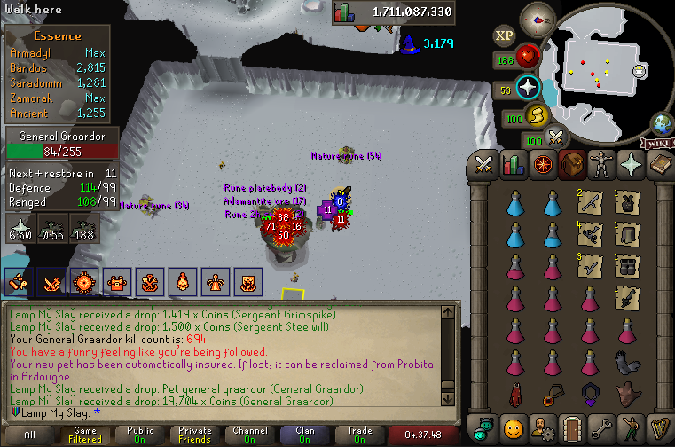 Slayer_Lamp's tweet photo. zilly and bandos pet this leagues 2/4 gwd pets (nex not included) https://t.co/IOMwZ5eCl1