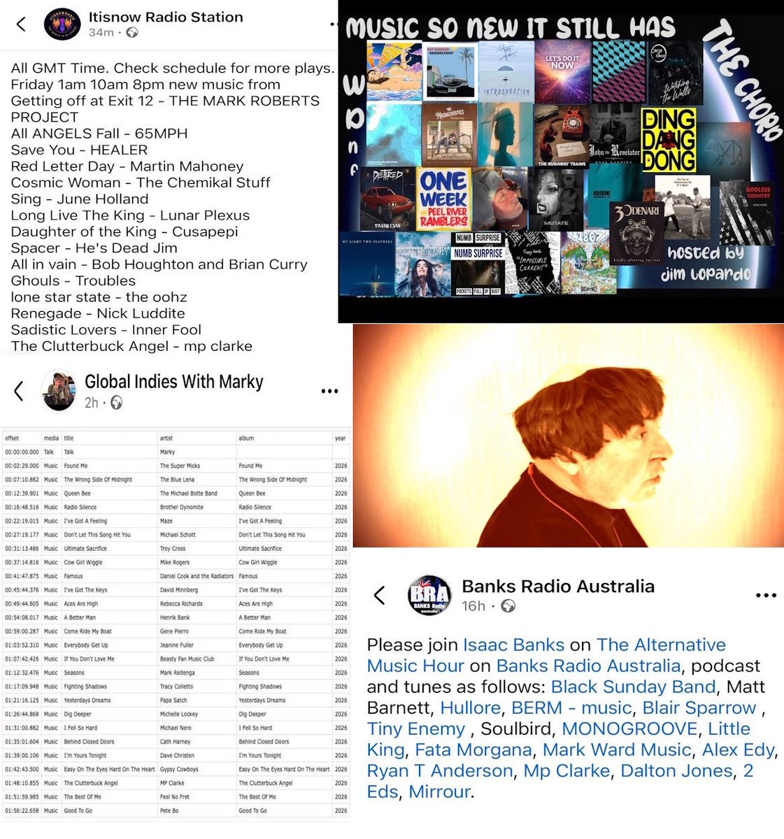 mpclarke5's tweet photo. Some of last week's pre-release radio plays for 'The Clutterbuck Angel' single . Video and track out on Friday May 22nd. https://t.co/TF9YIhut9L