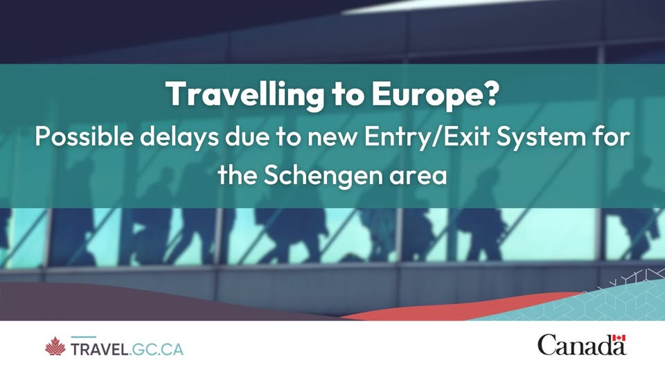 CanadaCyprus's tweet photo. There could be delays due to the new Entry/Exit System for the #Schengen area of #Europe.
Give yourself extra time at the airport and between connecting flights. Ensure your travel insurance covers missed connections. 
More info: https://t.co/oFk5seHjMd https://t.co/voCQa0cx2A