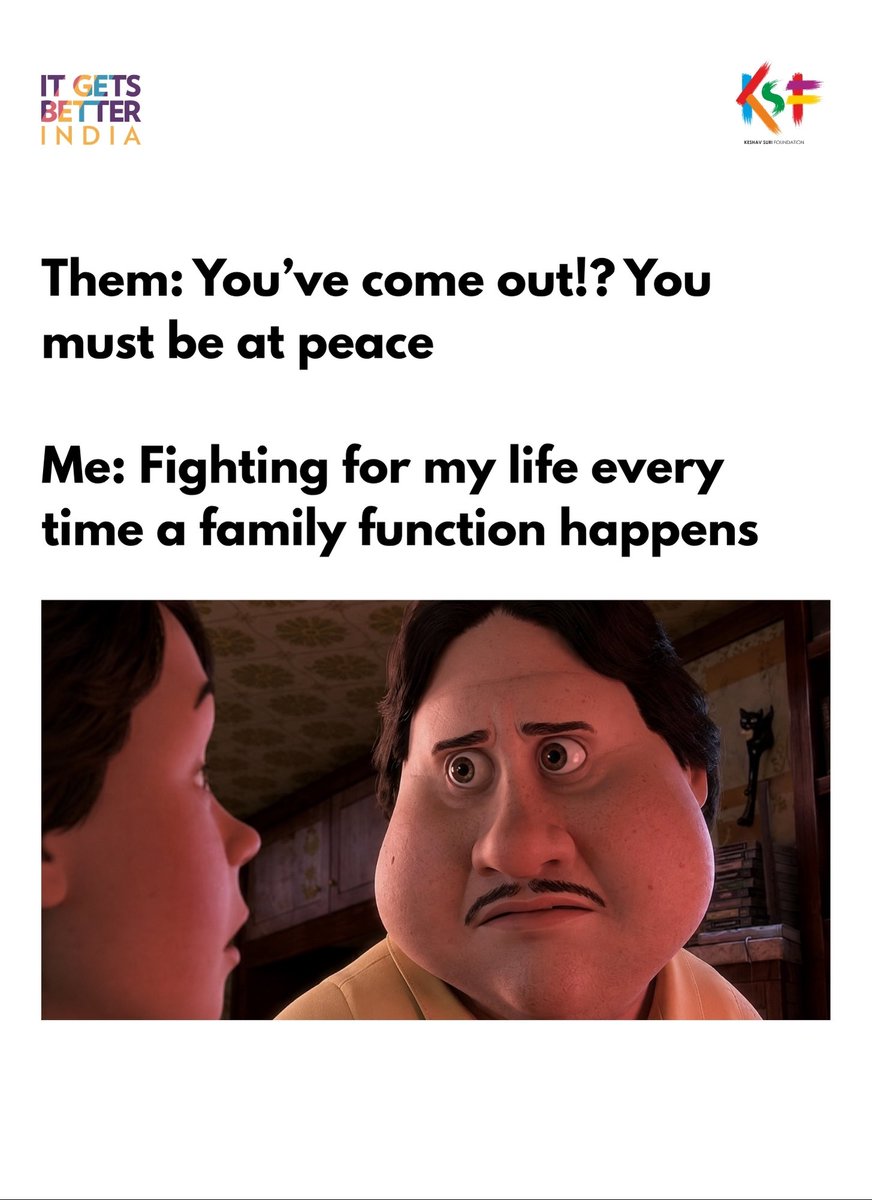 KSF_IN's tweet photo. This month on Mental Health Monday:
making space for humour in difficult times. 

#MondayMentalHealth #MentalHealthMatters #Meme #Queer #LGBTQIAPLUS https://t.co/VbhWqX5aTT